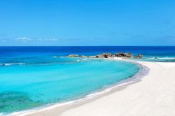 Una delle spiagge più famose di Middle Caicos è sicuramente quella di Mudjin Harbour, che si apre sulla porzione nord-occidentale dell'isola. Il soggetto della fotografia è ...