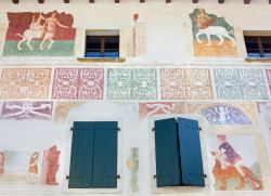 Mura affrescate in un palazzo di Spilimbergo, Friuli