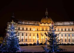 Natale in piazza a Sibiu, Romania - Alberi addobbati e illuminati per i festeggiamenti del Natale nel centro di Sibiu © Marcella Miriello / Shutterstock.com