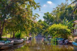 Negombo (Sri Lanka) è attraversata da una rete di canali e basa la propria economia sulla pesca e sul turismo.