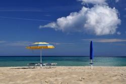 Ombrelloni in una spiaggia della Sardegna. Ci troviamo in Costa Rei, non lontano dalla località di Villasimius, Sardegna sud-orientale  - © Roger Wissmann / Shutterstock.com ...