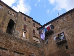 Le case storico di Orvieto, il borgo in provincia di Terni, situato nella parte sud-occidentale dell'Umbria
