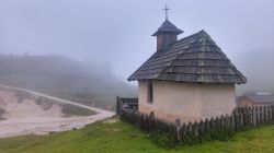 Paesaggio nei pressi del rifugio Fodara Vedla di San Vigilio di Marebbe, trentino Alto Adige.
