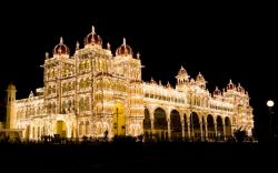 Il Palazzo del Maharaja a Mysore illuminato di notte - © gary yim / shutterstock.com