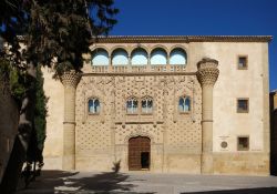 Palazzo di Jabalquinto a Baeza, Andalusia, Spagna. Considerato uno dei massimi esponenti dello stile gotico isabellino di questo territorio, il palazzo fa parte del complesso monumentale rinascimentale ...