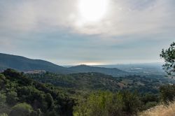 Panorama  dalle colline di Scarlino, provincia di grosseto, Toscana