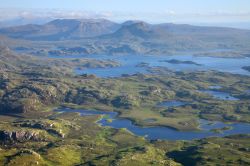 Panorama aereo delle Highlands scozzesi
