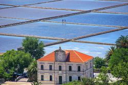 Panorama dall'alto delle saline di Ston, Croazia. Sono le più antiche d'Europa e fra le meglio conservate nella storia del Mediterraneo.


