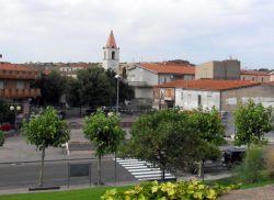 Il panorama del centro Ottana in Sardegna, provincia di Nuoro