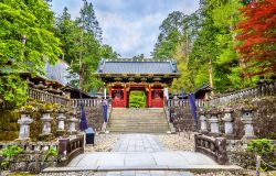 Panorama del Futarasan shrine a Nikko, Giappone. Venne costruito nell'8° secolo per adorare le divinità del monte Nikko.
