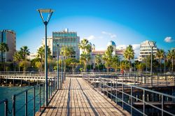 Panorama del parco marino di Limassol, Cipro.
