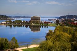 Panorama del porto di Olympia, Washington, Stati Uniti. Il porto e il lago della capitale visti dal Capital Campus - © Sveta Imnadze / Shutterstock.com