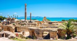 Panorama delle rovine di Cartagine in Tunisia