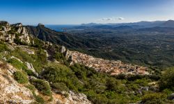 Panorama di Baunei e la costa di Arbatax in Sardegna