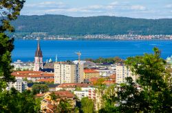 Panorama di Jonkoping, Svezia. E' nota come la città dei fiammiferi perchè qui nel lontano 1845 vennero prodotti per la prima volta i famosi "svedesi", fiammiferi ...