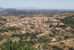 Il panorama di Laconi, altopiano del Sarcidano in Sardegna