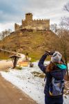 Panorama di Mel dal castello di Zumelle, Veneto, in inverno con la neve - © LIeLO / Shutterstock.com