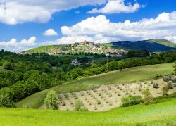 Panorama di Montegabbione splendido borgo tra le colline dell'in Umbria