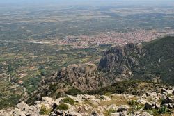 Panorama di Villacidro dal Monte Margiani in Sardegna