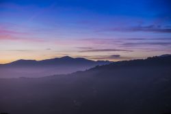 Panorama serale delle colline di Seborga, in ...
