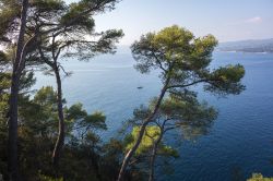 Panorama sul mar Mediterraneo a Saint-Cyr-sur-Mer nei pressi Bandol, Francia.
