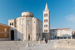 Panorama sulla chiesa di San Donato, Zara, in una giornata di sole. Nell'immagine sono ritratti anche il foro romano e la torre campanaria di Sant'Anastasia - © Ventura / Shutterstock.com ...