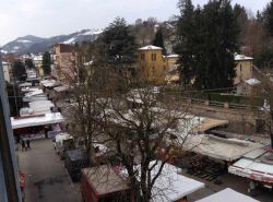 Panoramica di Traversetolo e le colline a Sud di Parma, dopo una nevicata