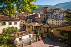 Panorma del centro storico di Loro CIuffenna, siamo a nord-ovest di Arezzo in Toscana