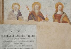 Un particolare degli affreschi all'interno della Chiesa di San Francesco a Castelfiorentino in Toscana