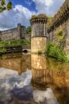 Particolare architettonico di un bastione del castello di Fougères, Bretagna.
