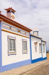 Particolare architettonico di una tipica casa di Ericeira, Portogallo.




