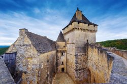 Particolare del Castello di Castelnaud in Aquitania, Francia