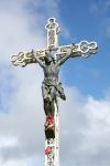 Particolare del crocefisso di Gesù a Curepipe, Mauritius. Il crocefisso di un edificio religioso nella città di Curepipe, a sud di Port Louis  - © Lim Yong Hian / Shutterstock.com ...