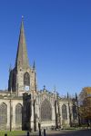 Particolare della cattedrale di Sheffield, South Yorkshire, Inghilterra. Costruita nel XIX° secolo, è un importante esempio di architettura neogotica.
