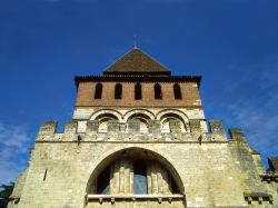 Particolare della chiesa romanica di Moissac sulla Via per Santiago di Compostela, Francia.

