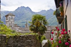 Particolare della cittadina di Vogogna, Piemonte. Siamo nel Parco Nazionale della Val Grande istituito nel 1992 per preservare una delle zone più selvagge e incontaminate delle Alpi e ...