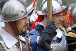 Un particolate della sfilata medievale a Arma di Taggia, provincia di Imperia, Liguria.
