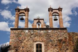 Particolare di una chiesa nella città di Zacatecas, Messico. La città fu fondata nel 1546 e costruita sopra una ricca vena di argento.
