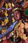 Particolare di una scultura al Tempio del Buddha Gigante a Leshan, Cina.

