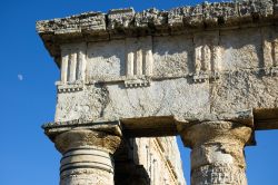 Un dettaglio del Tempio Greco di Segesta, con le linee semplici ma affascinanti dello stile dorico. Siamo in provincia di Trapani, vicino a Calatafimi - © Roberto Marinello / Shutterstock.com ...