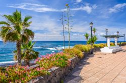 Passeggiata lungoceano a Puerto de la Cruz, Tenerife, Spagna.



