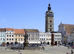 Ceske Budejovice: la Naměstí Přemysla Otakara II è la piazza principale della città, dove ogni anno, tra nvembre e dicembre, si tiene un immenso mercatino di Natale ...
