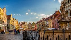 Panorama su piazza del Mercato Vecchio a Poznan, Polonia - Centro del turismo di Poznan, questa grande piazza accoglie ogni anno migliaia di turisti provenienti da tutto il mondo © Michael ...