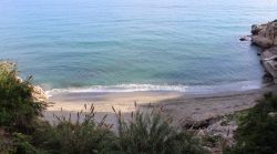 Playa el chorrillo una delle spiagge di Nerja in Spagna, regione Andalusia