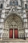 Il portale d'ingresso della cattedrale di San Paolo e San Pietro a Nantes, Francia.

