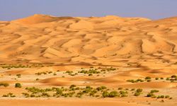 Un wadi nel Rub al-Khali o "Quarto vuoto". ...