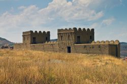 Ricostruzione di una parte delle fortificazioni dell'antica Hattusa, vicino a Bogazkale (Turchia).
