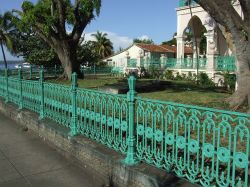 La ringhiera del Palacio de Valle, uno degli edifici più conosciuti di Cienfuegos, Cuba.