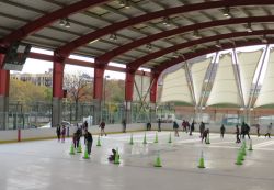 Riverbank Rink a New York, Stati Uniti. Ispirato dall'architettura giapponese dei tetti, questa struttura ricreativa di 28 acri ospita anche un pattinaggio su ghiaccio. Si trova nei pressi ...