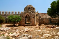 Rovine bizantine del castello di Alanya, Turchia. Questa imponente fortezza è stata costruita sui resti di precedenti insediamenti romani e bizantini. Sorge a 250 metri sul livello del ...
